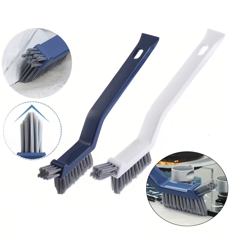 2 in 1 Window Cleaning Brush with Long Handle & Hard Bristles Multipurpose Bathroom Tile Floor Gap Wall Corner Cleaning Brush