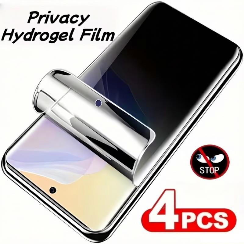 4Pcs Privacy Hydrogel Screen Protector For A80 A60 A3 A18 A40 A38 A58 A78 A98 4G/5G Film Without Fingerprint Ulock