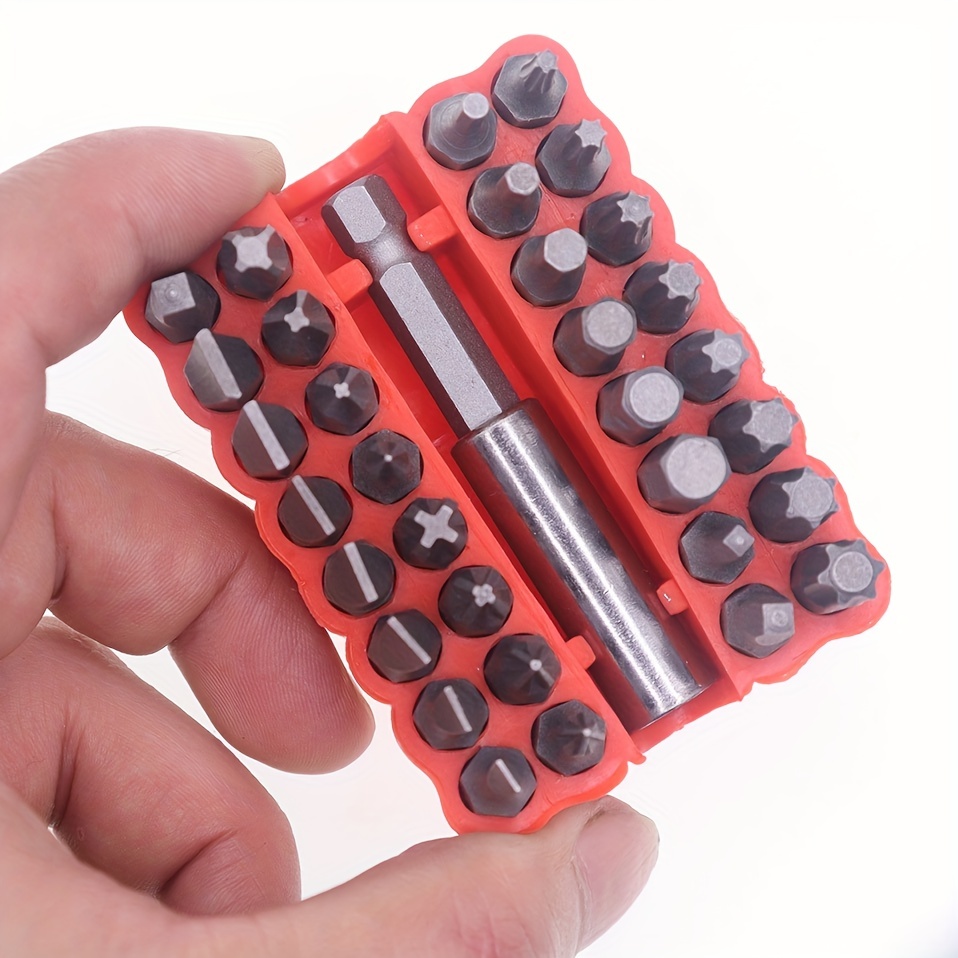 33Pcs Solid Screwdriver Bit Set Smooth High Hardness Electric Bit Set Rechargeable Drill Bits Special Shaped Screwdriver Bits