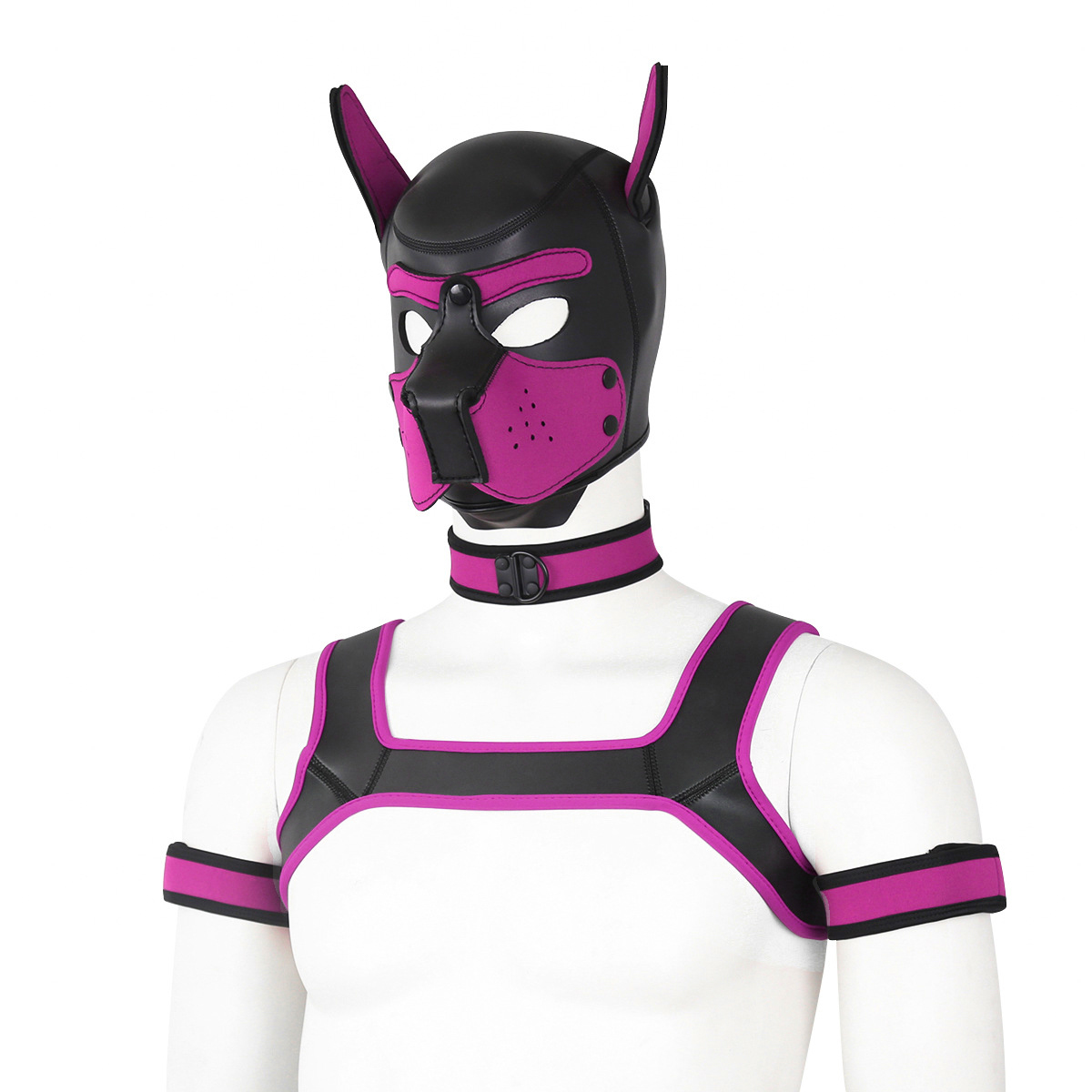 Puppy Cosplay Costumes of XL Code Brand New Increase Large Size Padded Full Head Hood Mask with Collar for Dog Roleplay