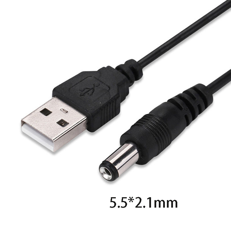 USB to DC Charging Cable 1M 5V Round Hole 5.5*2.1mm Plug 5V Power Supply Wire Computer Router Charger Cable Adapter Extend Cord