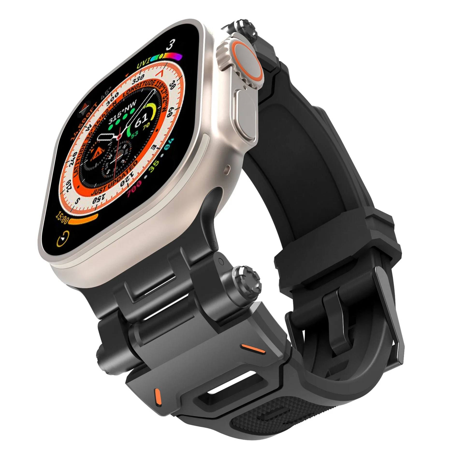 Silicone Strap for Watch Strap Ultra 3 49mm 46 45 44 42mm Titanium Color Sports Watch Band for IWatch 11 10 9 87 6 5 4 SE3