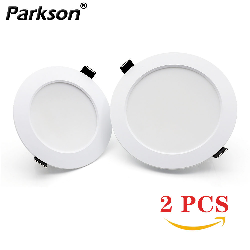 2pcs/lot Spot LED Downlight Ceiling AC 220V 240V 9W 12W 15W 18W 21W Spotlight White Lighting Round Recessed Lamp LED Spot Light
