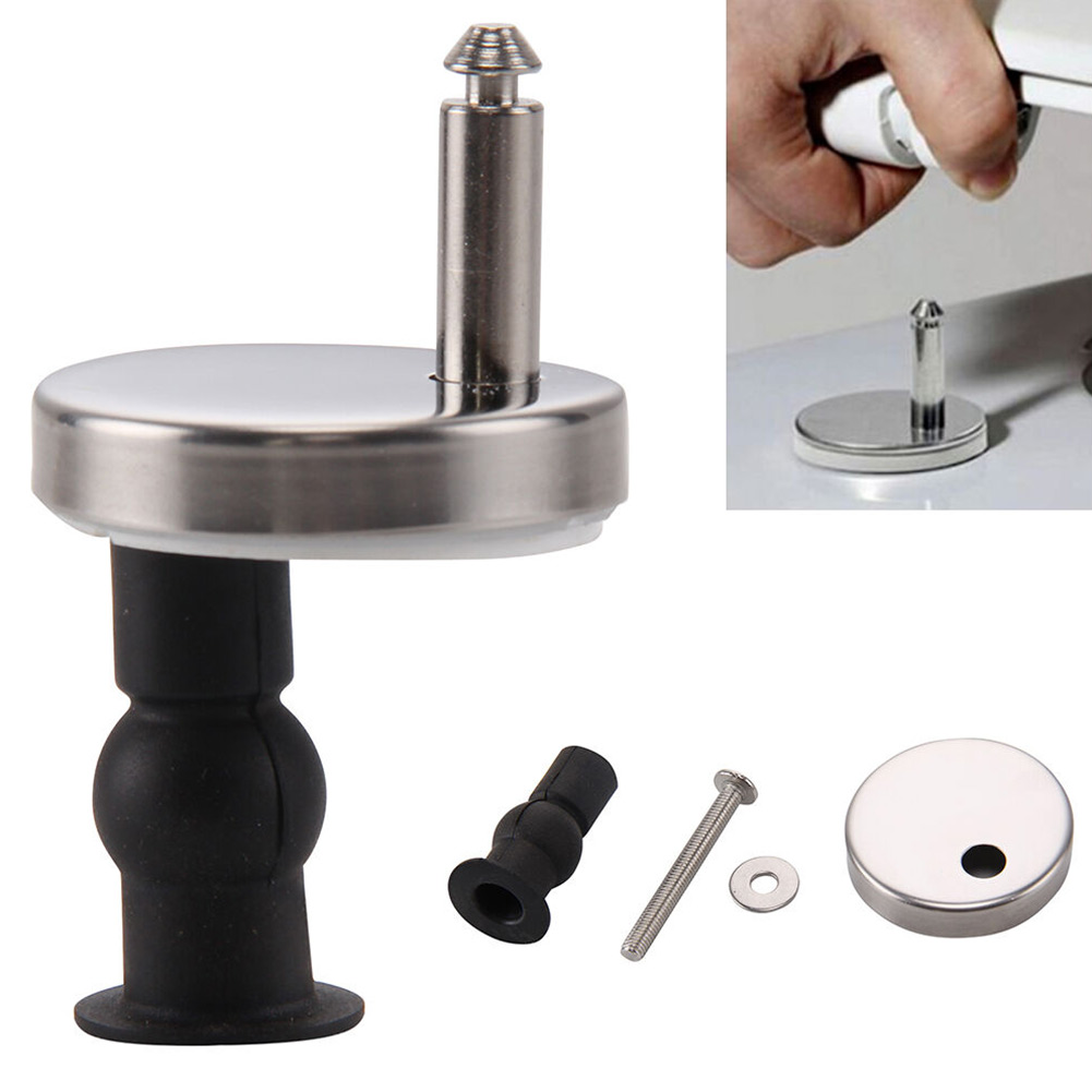 2pcs Toilet Lid Top Fixing Hinge Stainless Steel Universal Toilet Seat Hinge Soft Release Quick Release Replacement Parts
