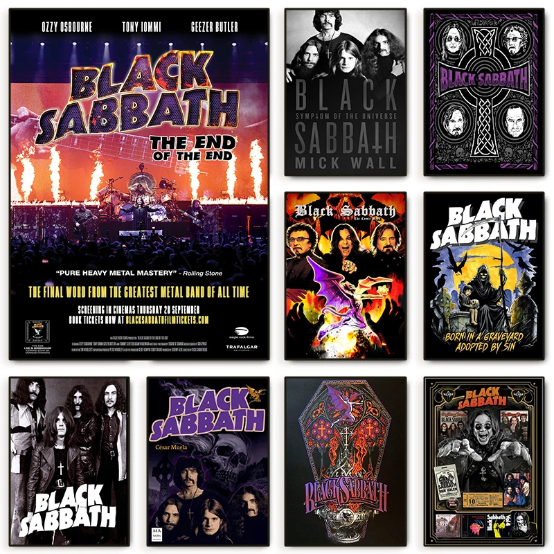 Black Sabbath Heavy Metal Band Canvas Wall Art - Rock Music Themed Bedroom & Home Decor Poster Print