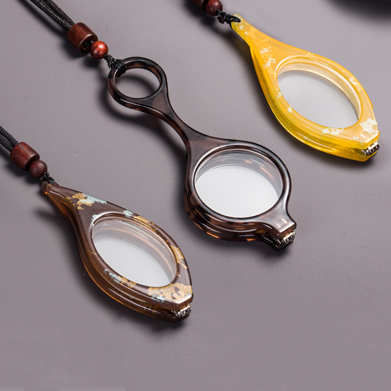 New Portable Adjustable Folding Hanging Neck Presbyopia Eyeglasses Retro Full Frame Reading Glasses Men Women Eyeglasses