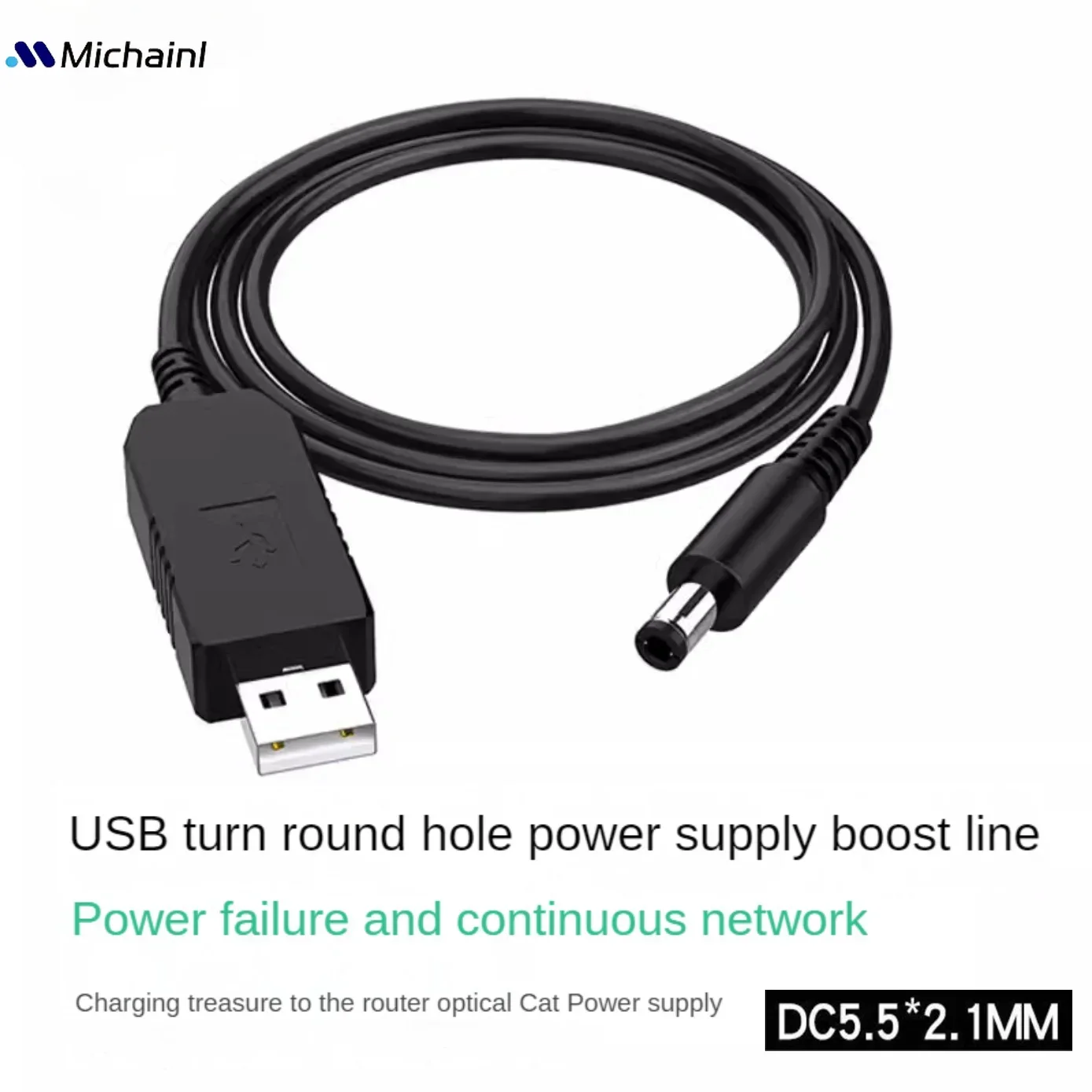 MINGCVIL USB Power Boost Line DC 5V to DC 12V Step UP Module USB Converter Adapter Cable 2.1X5.5MM Plug For Router computer