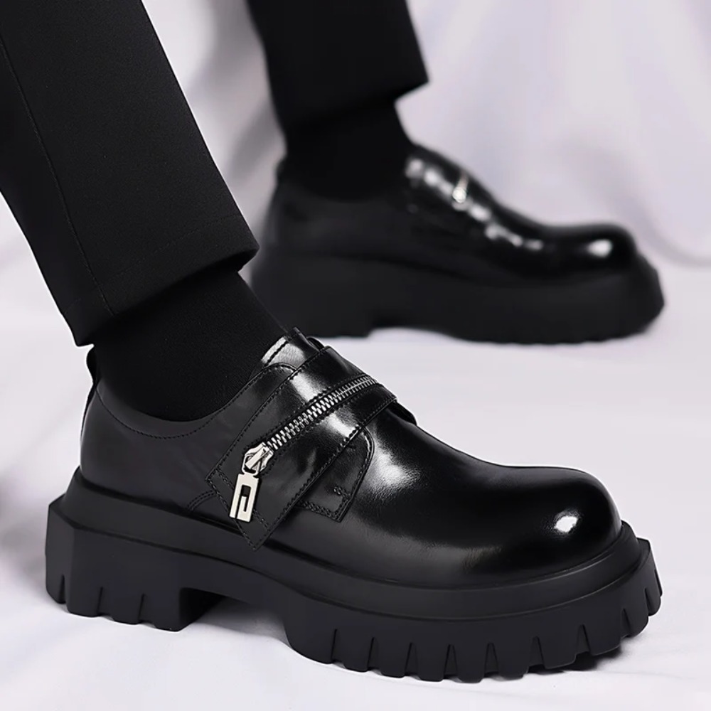 2026 New Derby men's leather shoes Thick bottomed British style design Leisure Party Business Office Luxury shoes