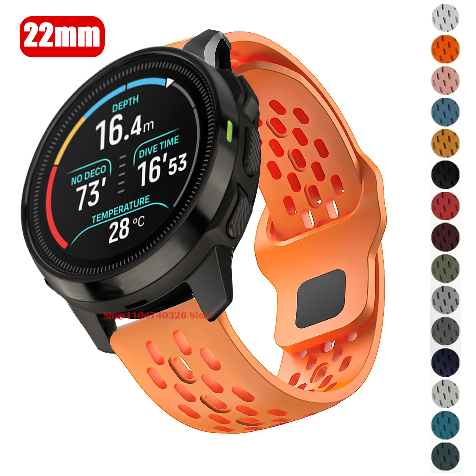 Mesh Silicone Wrist Band For Suunto RACE S/5 Peak/9 Peak Pro 22mm Sports Strap For Suunto Vertical/Ocean WatchBand Correa