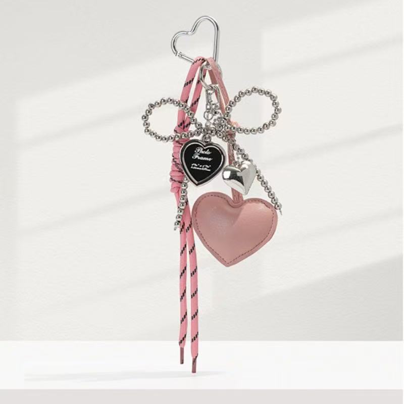 Niche Personalized Car Keychain Ins Blogger Same Style Bag Pendant Miu Braided Lanyard Bag Hanging Female Bow pen gpt