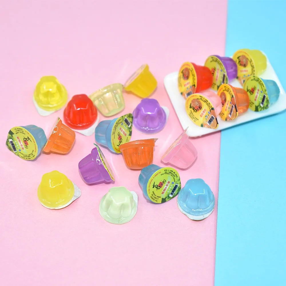 10Pcs Resin Cute Jelly Simulation Food Pretend Play Miniature Dollhouse Dolls Accessories Kids KitchenCraft Home Decor
