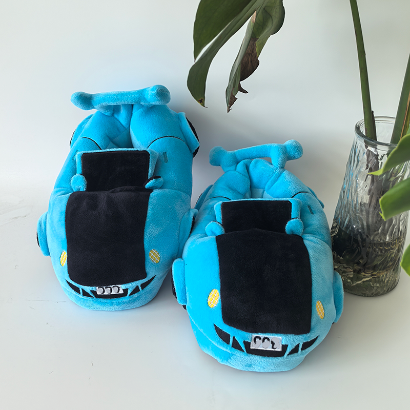 2025 New Men Car Shape Plush Slippers Autumn Winter Soft Stuffed House Shoes Car Warm Slipper Birthday