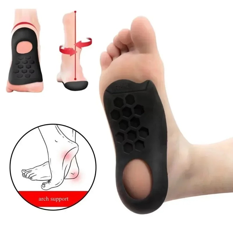 1 Pair Unisex Arch Support Shoe Inserts Orthotic Insoles For Flat Feet O-Shaped Legs And Plantar Fasciitis