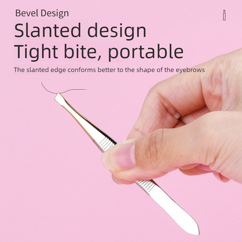 Eyebrow Tweezers Exclamation Mark Color Stainless Steel Eye Brow Clips Eyebrow Facial Nose Hair Removal Tool Clip