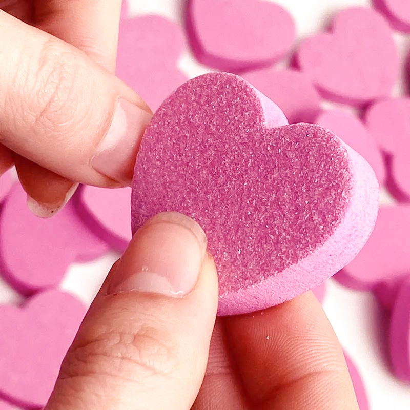 10 Pcs Mini Heart Shape Nail File, Washable Sponge Polishable Two-sided Nail File, Cute Nail Art Tools For Girls And Women