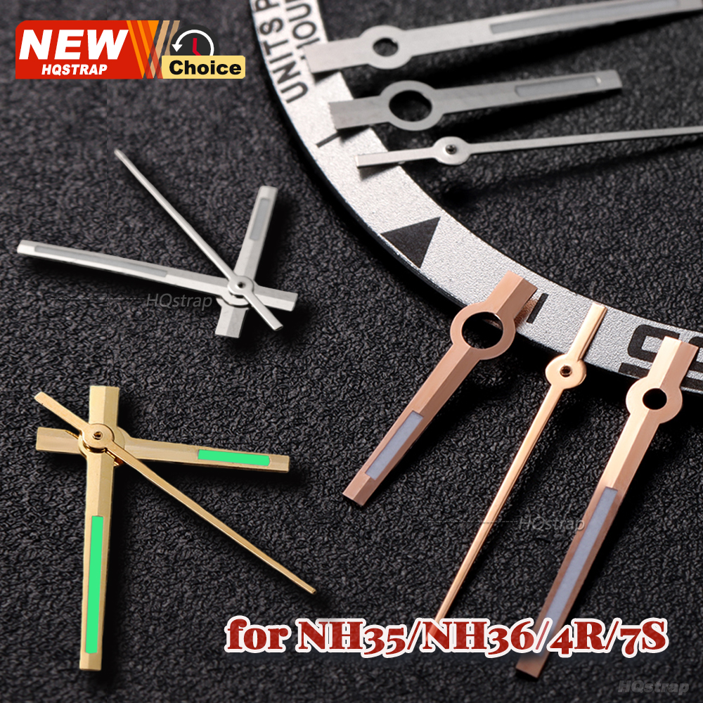 Hot NH35 Hands New Watch Accessories Gold Silver Rose Gold No Luminous Hands Suitable For NH35 NH36 4R 7S Movement