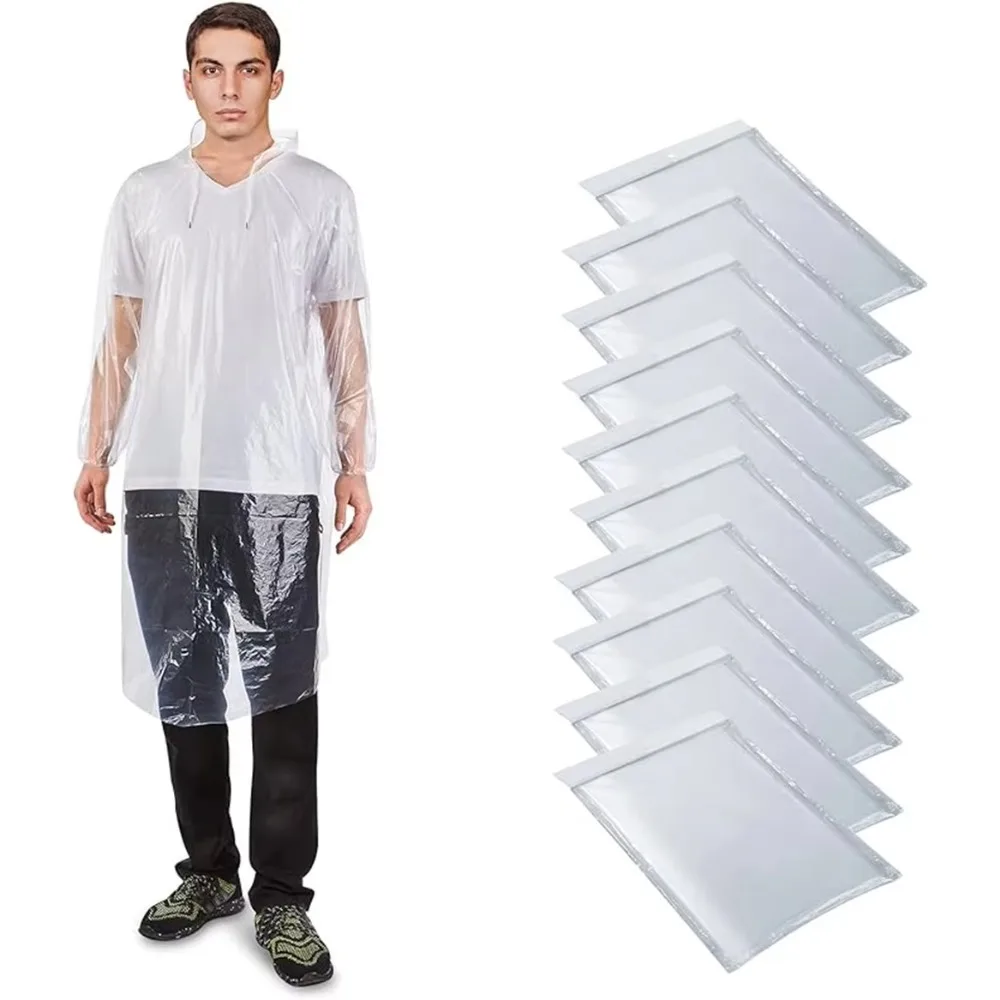 1/2/4/6/8/10Pcs Disposable Waterproof Raincoat Emergency Outdoor Travel Camping Hiking Rainwear Portable Rain Poncho Kid