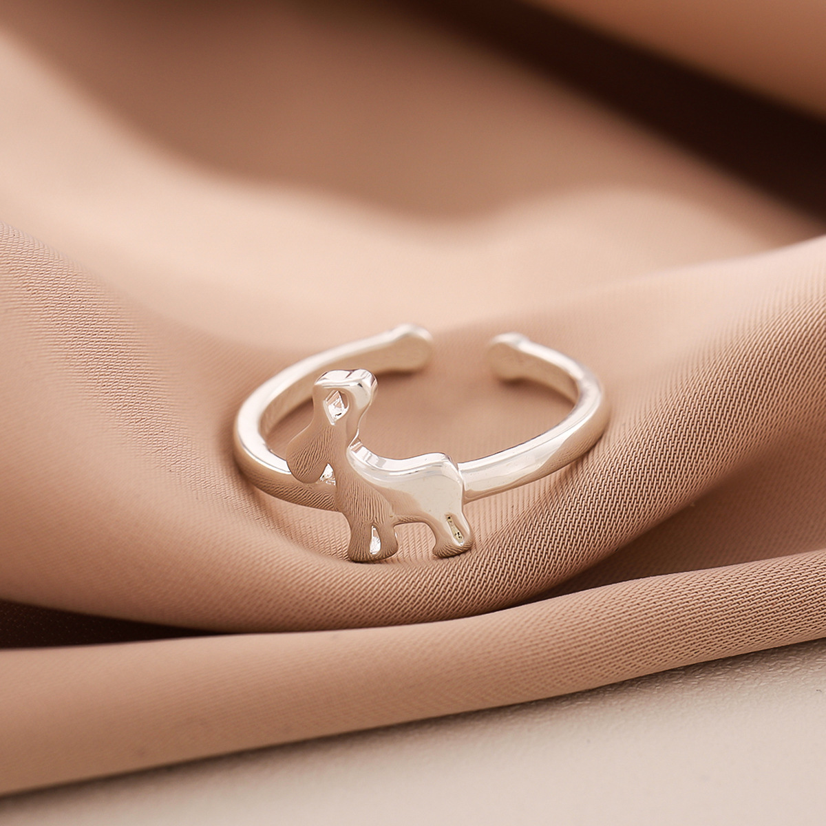 925 Sterling Silver Jewelry Cute Animal Fashion Sweet Beautiful Little Deer Opening Rings R103