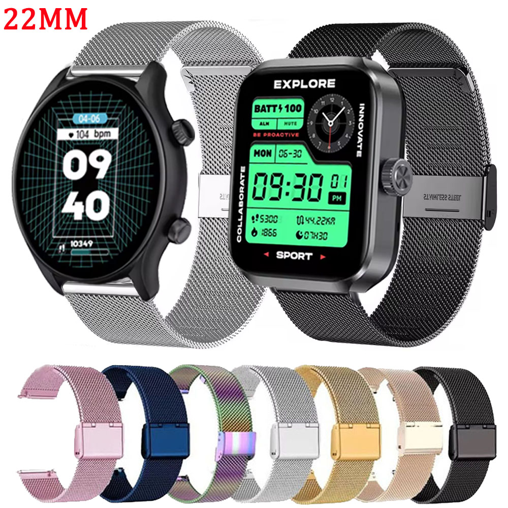 Metal Milanese Band For Zeblaze Btalk 3 Plus Stainless Steel Strap For Zeblaze Beyond 3 Plus/Ares/GTR 3 Pro/Vibe 7 Lite Bracelet