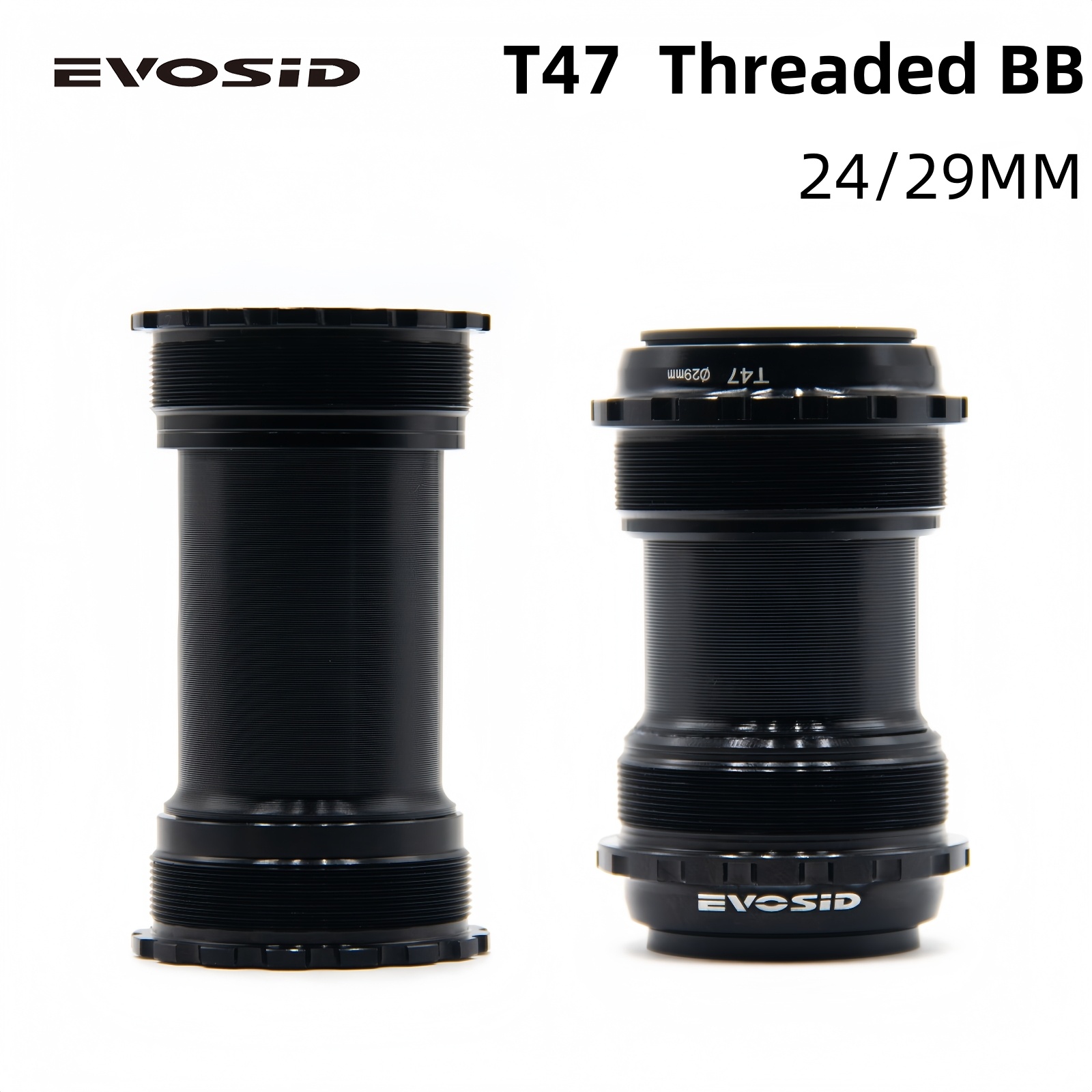 EVOSID MTB Bike T47 Bottom Bracket 24MM MTB/Road Bike Crank DUB 29MM Bearing Thread BB 86-92mm BSA 68-73mm Bicycle Accessories