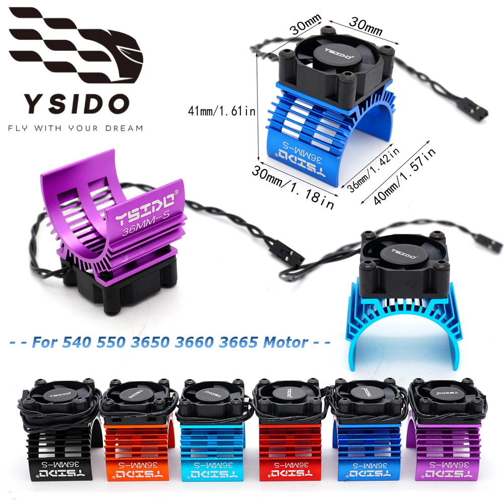 YSIDO 3010 30mm 25000RPM Cooling Fan w/ Heatsink Bracket for Wltoys Traxxas Axial RC Car 540 550 3650 3660 3665 RC Motor Parts