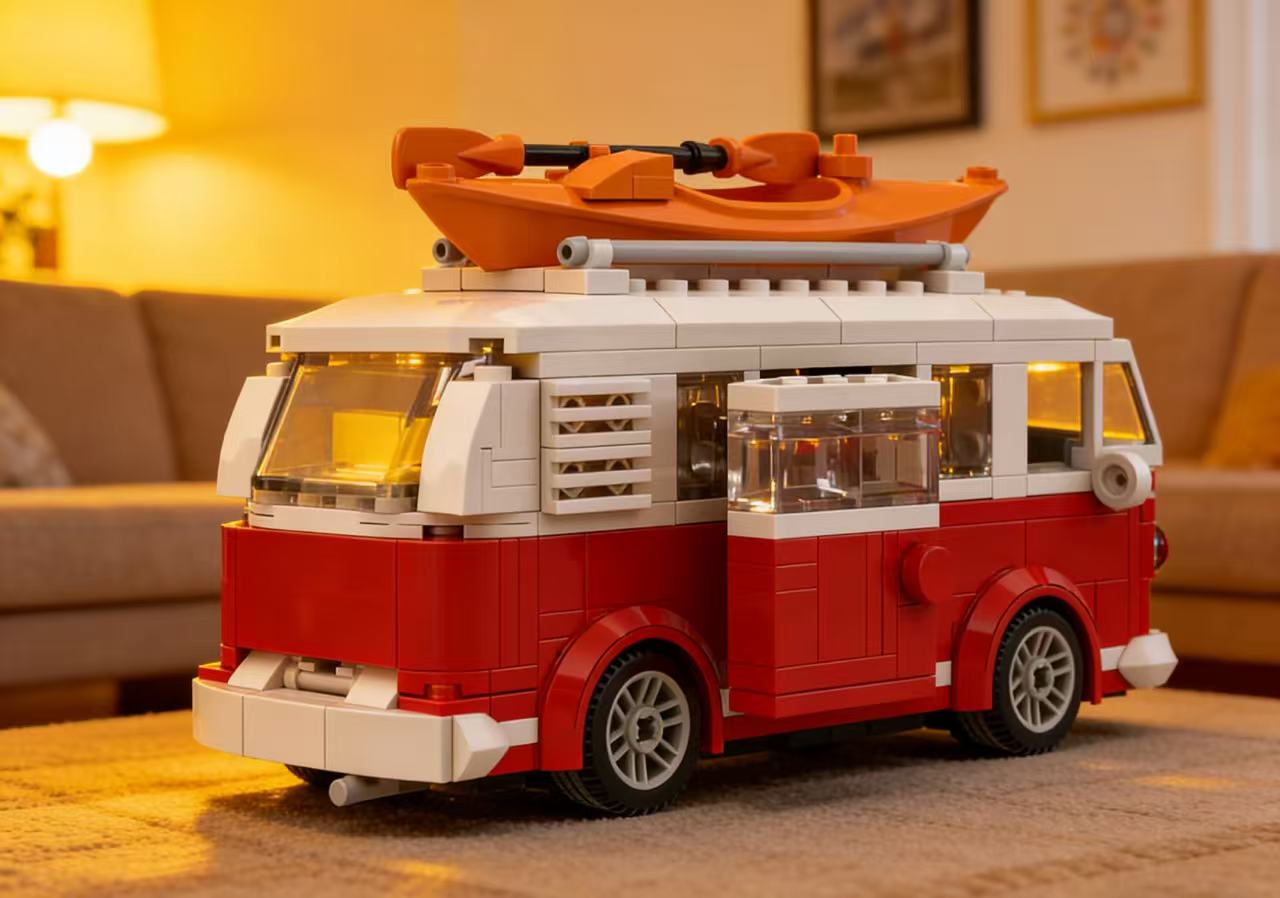 Technical Car T1 MOC Camper Van Vehicle Model Building Blocks Children s City Car Toys Festival Party s