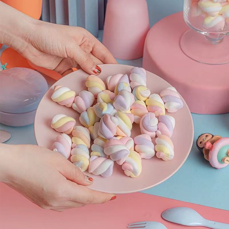 5pcs Simulation Marshmallow Flat Back Cabochon Fake Candy Arfiticial Food Dessert Decor Life Like Home Decoration High Quality
