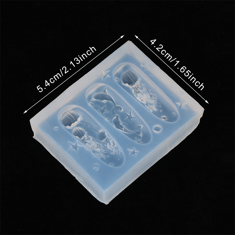 Ocean Series Animal Silicone Mold Seashell Conch Nail Jellyfish, Dolphin, Bow, Seashell 3d Soft Charm Manicure Mold Stencil Tool