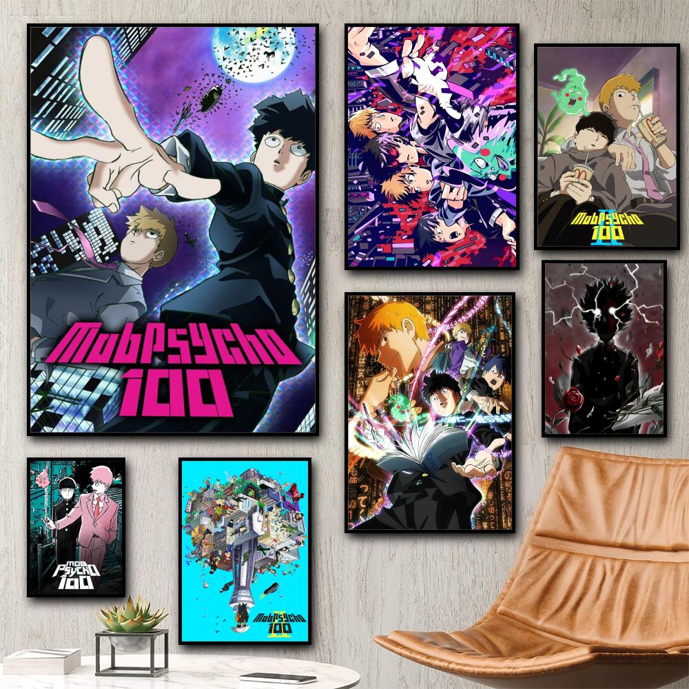 Anime Mob Psycho 100 Painting Calligraphy Canvas Poster: Crease Free Waterproof Durable All Space Wall Decor