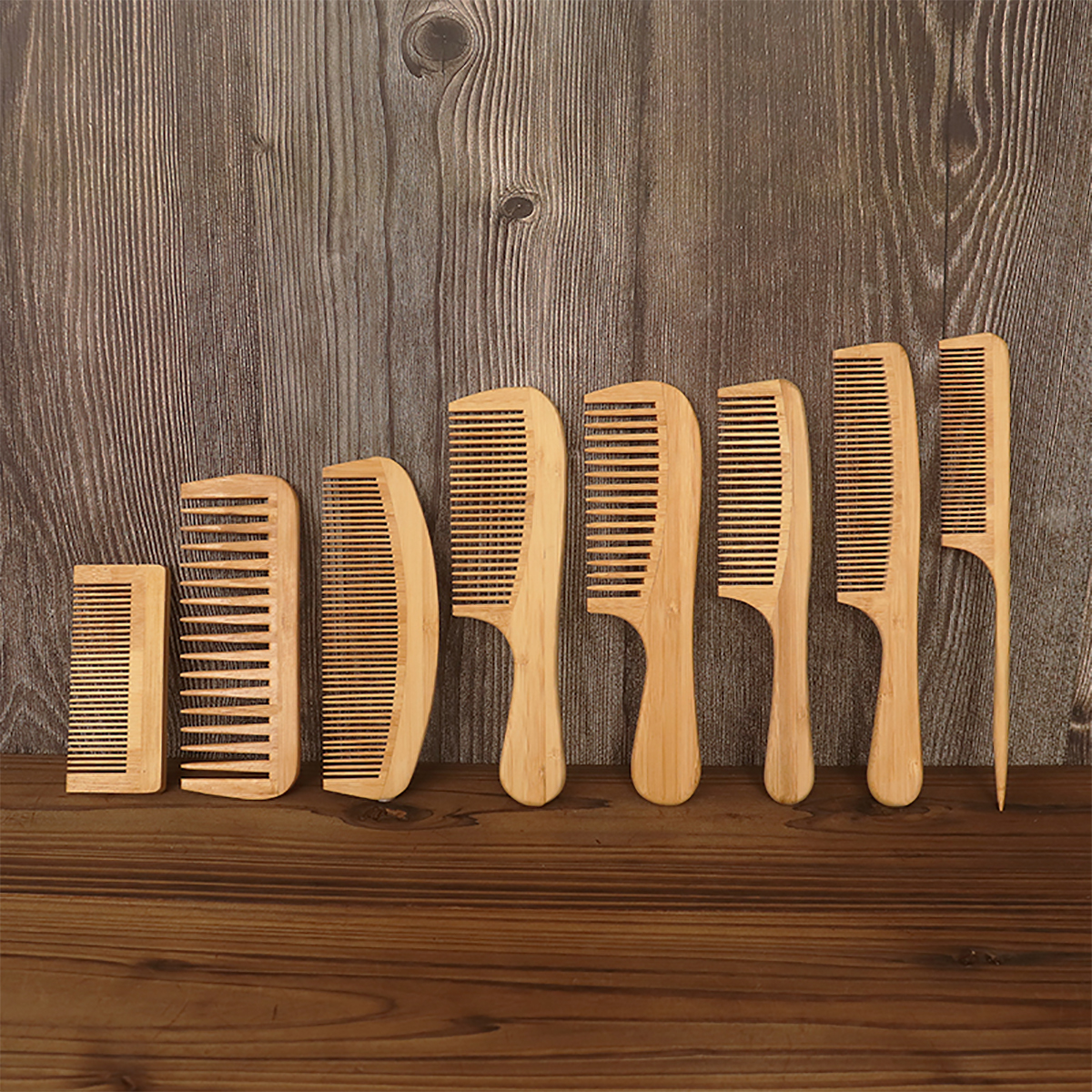 1pc natural wooden comb, anti-static, no burrs, suitable for hair and beard styling For Hair Accessories
