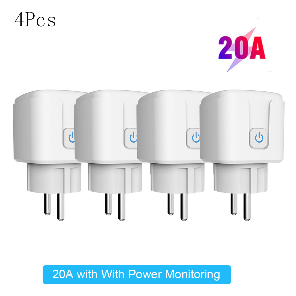tuya Smart Plug Zigbee EU 16A/20A Smart Socket With Power Monitor Timing Voice Control Works Whit Alexa Home Alice Tuya