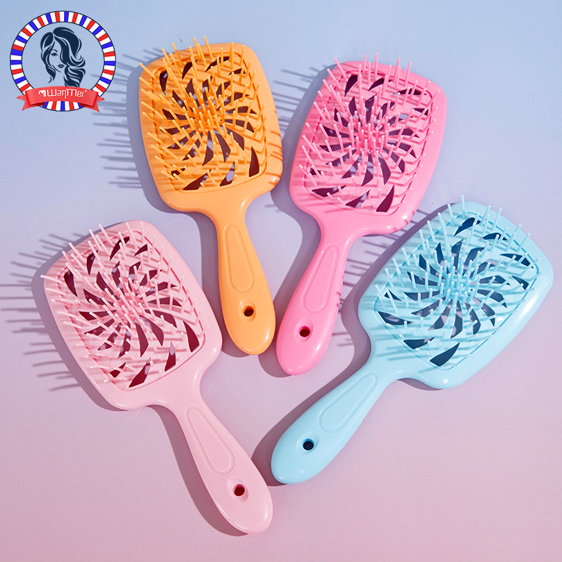 1PC Whirlwind Original Design Massage Comb Wide Teeth Salon Hair Brush for Girls Detangling Hollow out Wet Brush