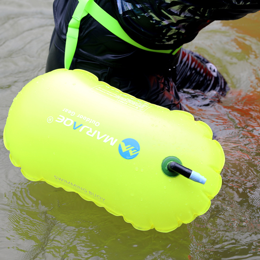 1PC PVC Swimming Buoy Safety Air Dry Tow Bag Float Inflatable Signal Drift