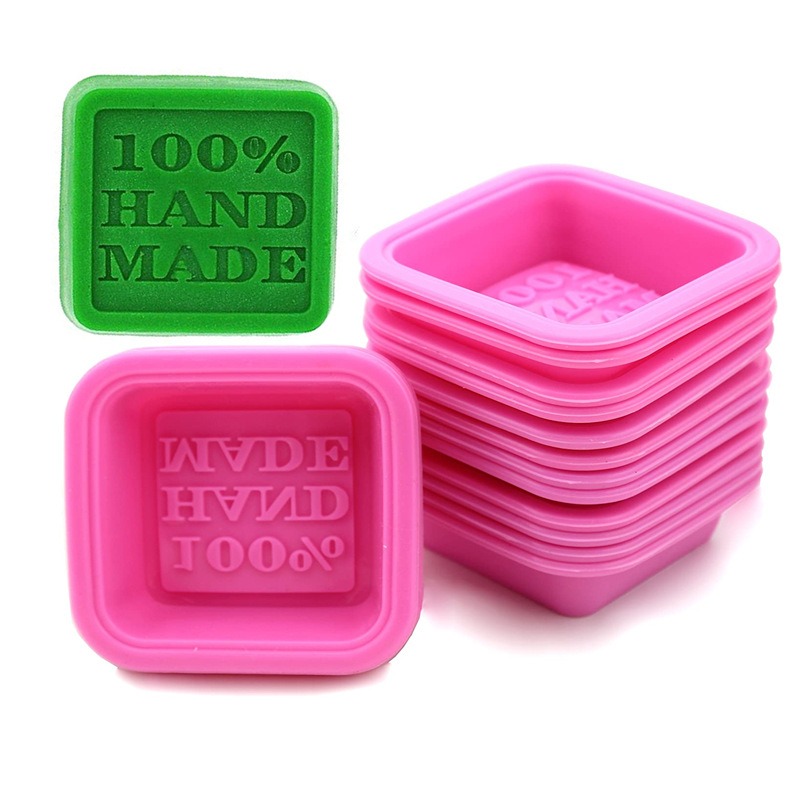 3PCS DIY Handmade Soap Molds Baking Molds Cupcake Liners Handmade Square Silicone Freezer and Dishwasher Safe for Homemade Craft