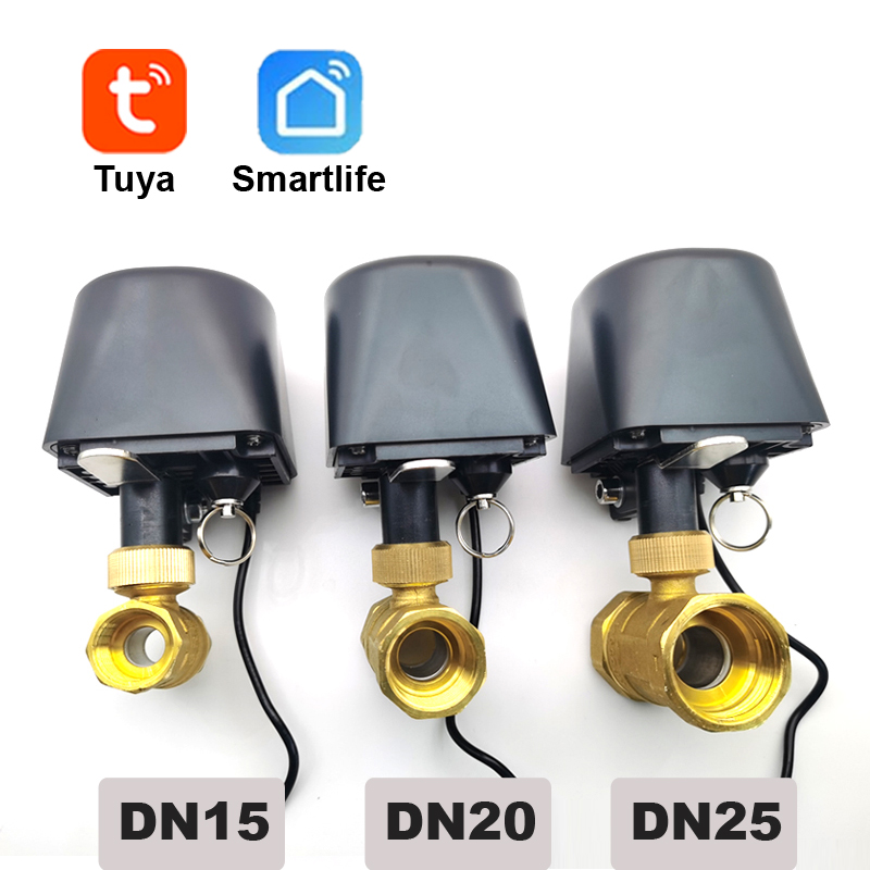 Tuya Zigbee or Wifi Water Valve Shutoff Ball Valve Timer Garden Smart Faucet Controller SmartLife Support Alexa Assistant