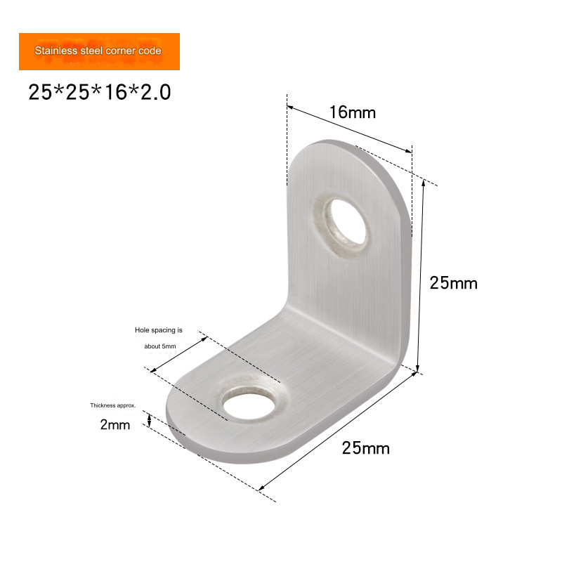 NAIERDI 1PCS 90 Degree Angle Corner Brackets Stainless Steel Corner Brace Fastener Wall Brackets Hanger for Shelves,Table,Chair