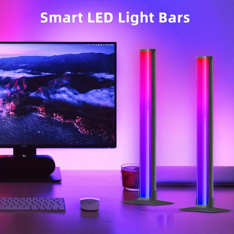 Smart RGB LED Light Bar for Room,16 Million Colors,Three Control Modes,Dynamic Music Sync Mode,USB Interface gaming equipment lightify