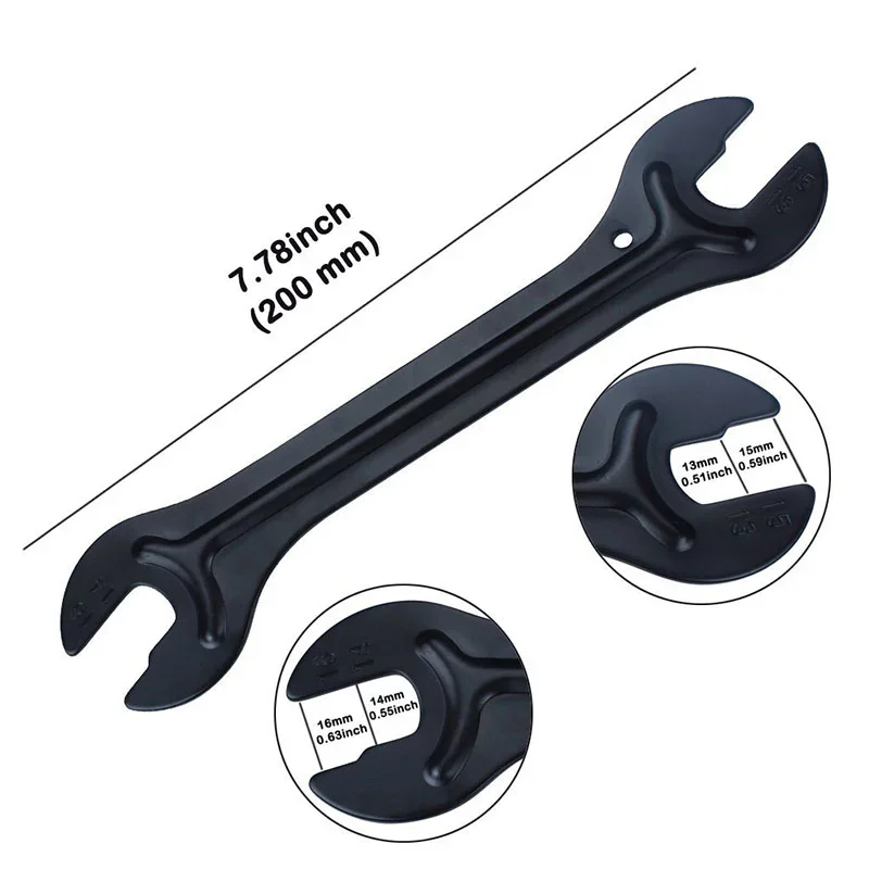 Bicycle Drum Wrench - 13/14/15/16mm Rear Axle Plate Fixer for Mountain Bike Hub Maintenance, Lightweight Repair Kit