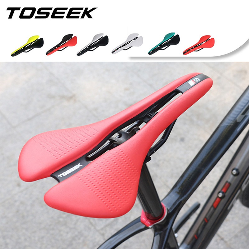 Toseek Bicycle Cushion Lightweight Cycling Saddle Comfortable Long Distance Bike Seat 185g Road Mountain Bike Seats Bicycle Part