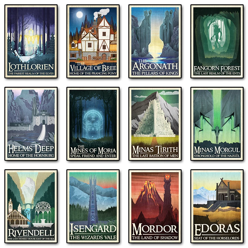 Diamond Painting 5D Abstract Ring Art Retro Full Drill Kit Vintage Film Mordor Castle Lord Magic Kid Bed Room Decor