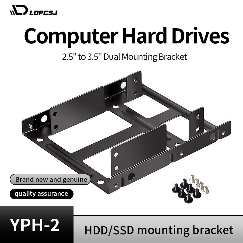 Metal Dual 2.5" To 3.5" Hard Drive Bay Mounting Bracket - 2 X 2.5" To 3.5" HDD / SSD Mounting Bracket