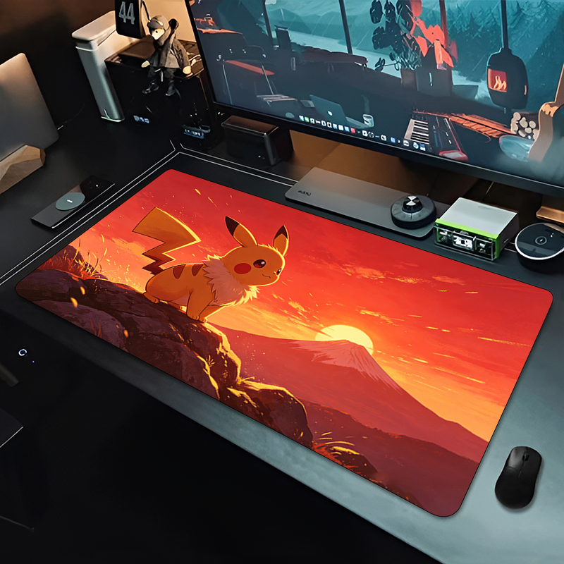 Popular Mouse Pads Anime Pokemon Gaming Desk Mat Cute Pikachu Laptop Accessories Gamer Large Mousepads E-sports room decoration
