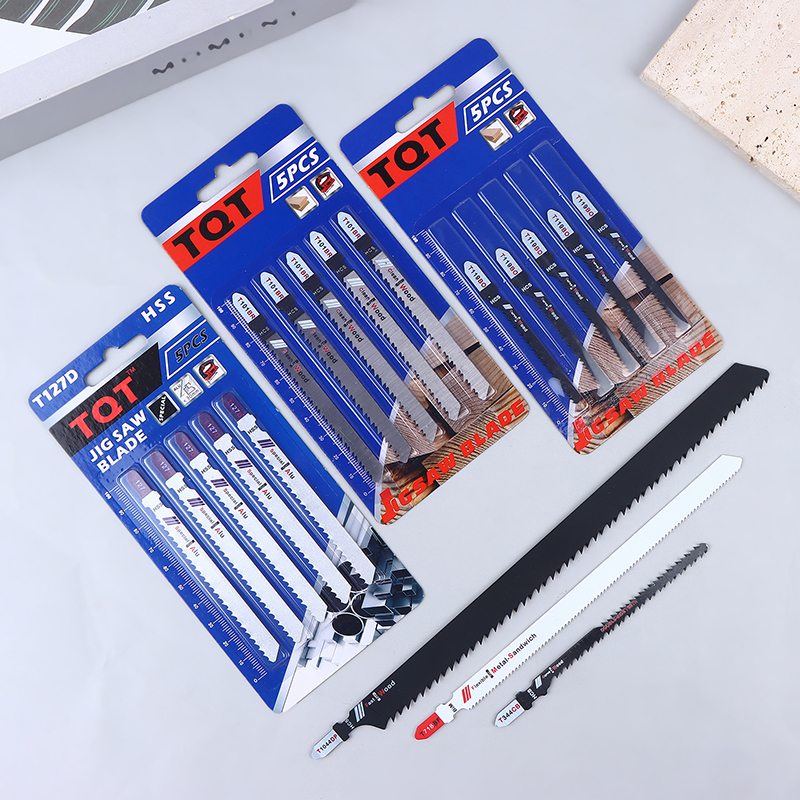 Double-Sided Jigsaw Blade Set, High-Carbon Steel for Precise Curved Cuts in Wood & Plastic, Essential for DIY & Carpentry