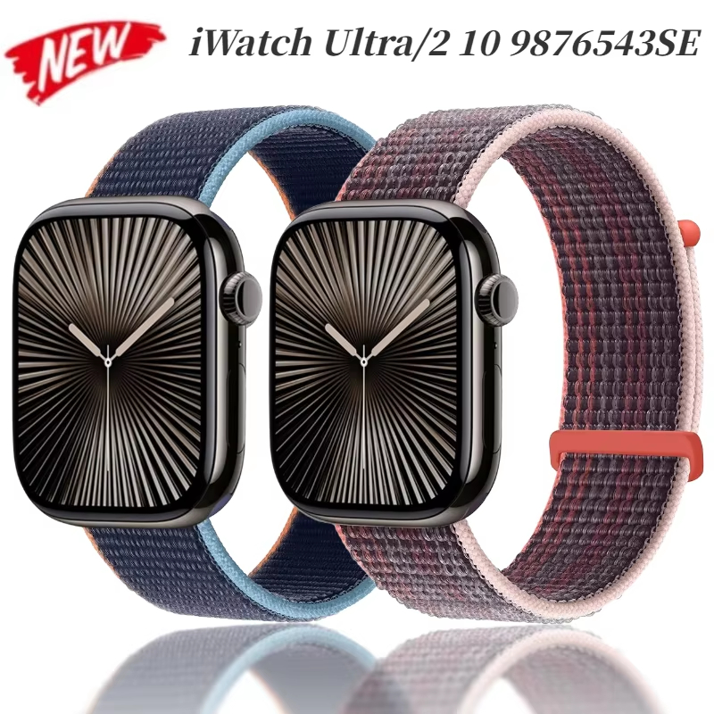 Strap for Watch Band Series 10/9/8/7/6/5/4/SE/Ultra Nylon Sport strap Braid Design iWatch 46mm 42 44 45 49mm