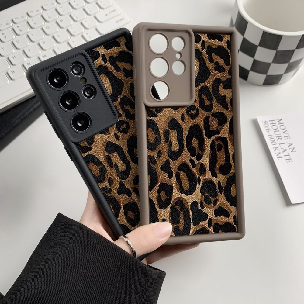 Leopard Print Phone Case For A16 A06 A55 A54 5g A34 A53 A25 A52 A32 A73 A24 A35 A15 S21 S23 FE S22 S24 Ultra Plus Cover