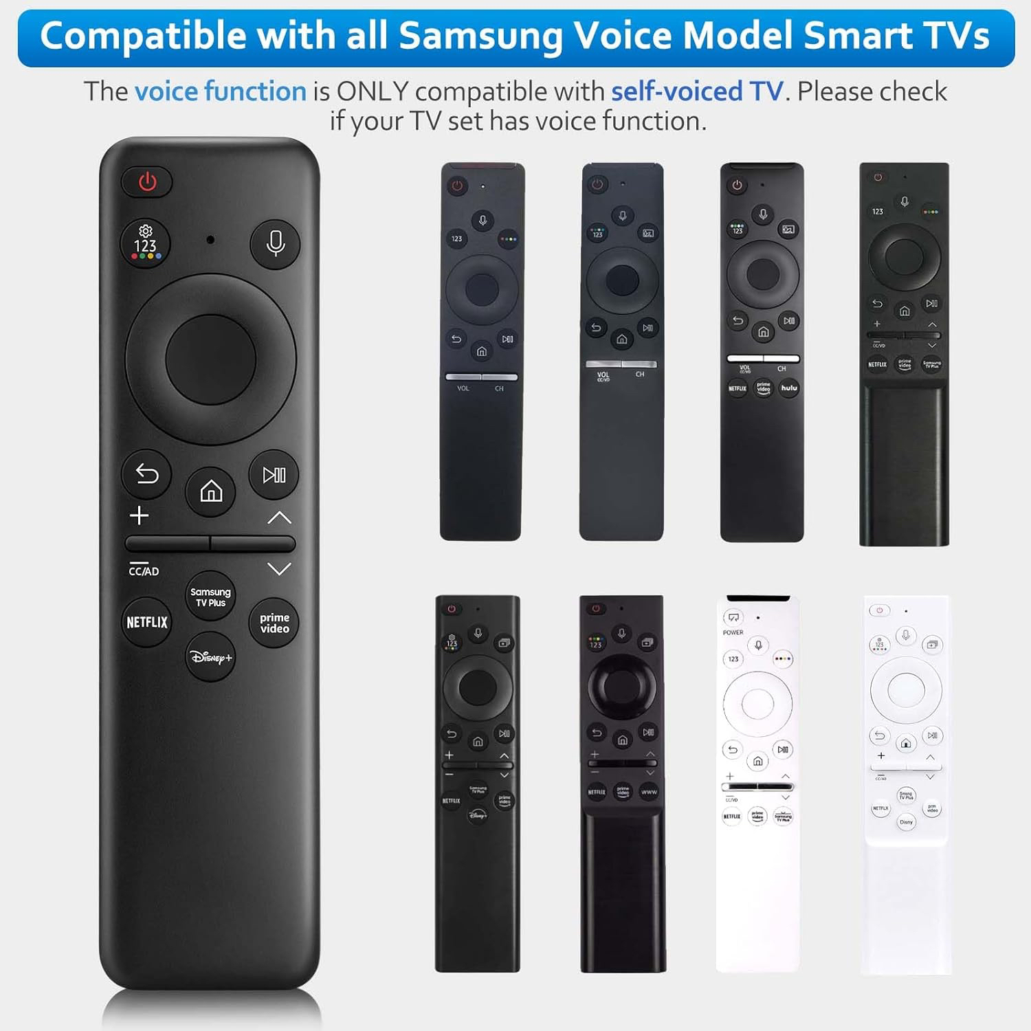New Voice BN59-01432A Voice Remote for OLED Neo QLED Crystal UHD Frame CU8000 DU8000 CU7000 DU7200 Q60C/D Q70C/D Q80C/D