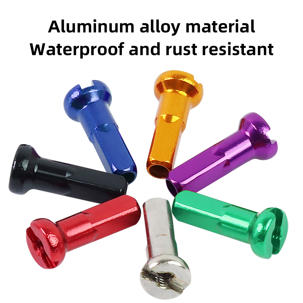 VXM 20/100pcs Bicycle Spoke Cap Aluminum Alloy Bike Wheel Nipples Cap for 14G 2mm Spoke MTBRoad Bike Colorful Wheel Spoke Nipple