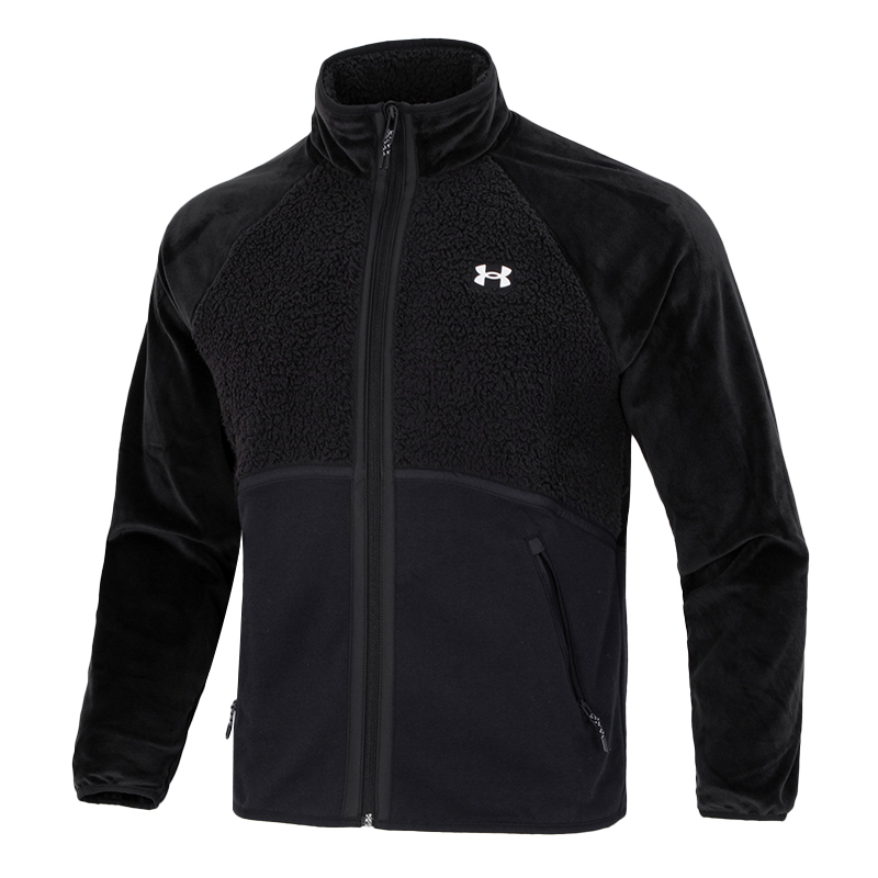 Underarmour)/Ua Knitted Jacket Men's Stand Collar Loose Sportswear Casual Top Fleece Warm Jacket 1373872-001