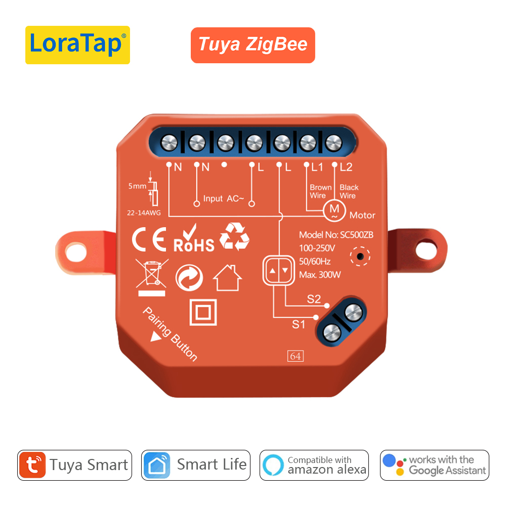 Tuya ZigBee US IL Standard Curtain Light Switch Smart Life Remote Control Assistant Alexa