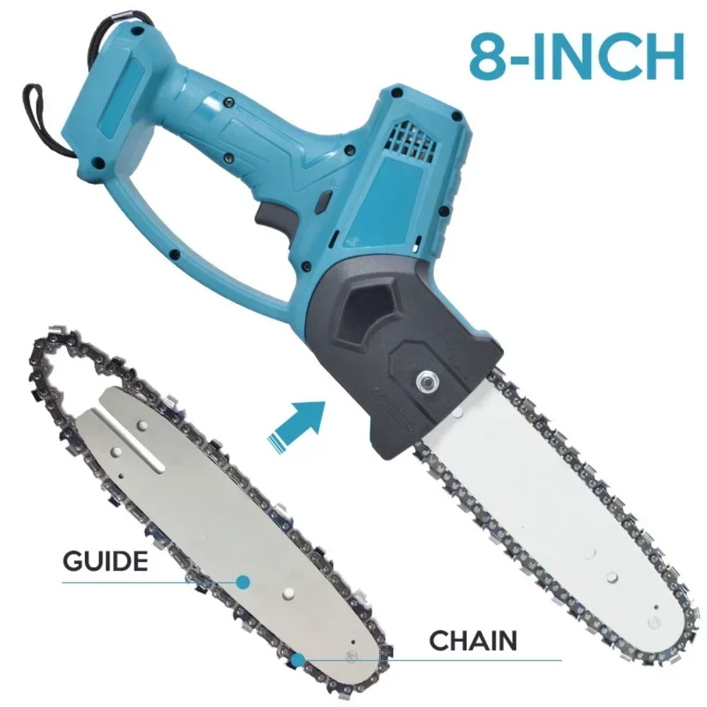 8-inch Chainsaw Blade or Guide for Lithium Battery Portable Electric Pruning Saw Rechargeable Electric Saws Woodworking